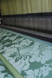 Silk & Cotton Damask Weaving